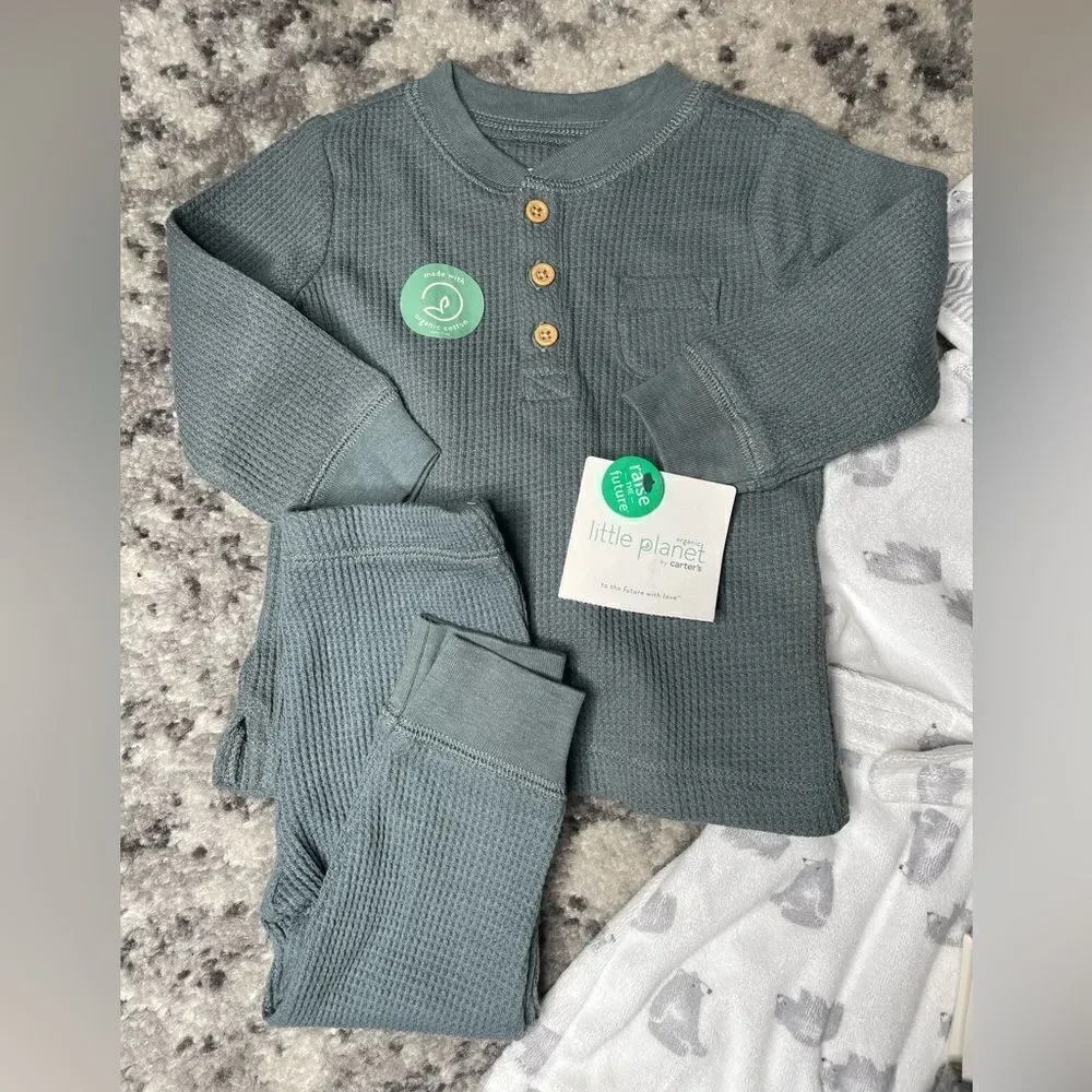 Little Planet Baby Long John outfit with socks